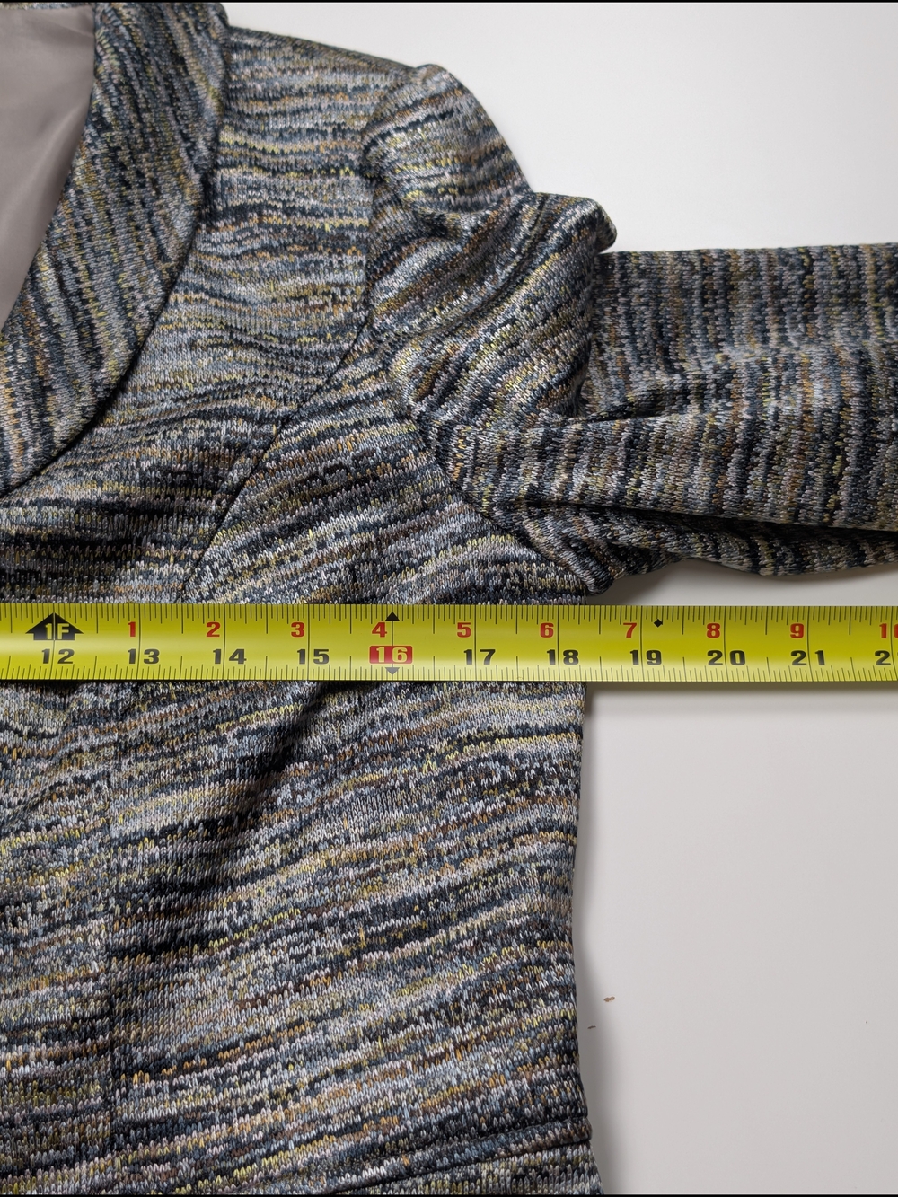 Isabel & Nina Womens Tweed Skirt Suit Set Metallic Gold Gray Size 10 EUC - Picture 6 of 15